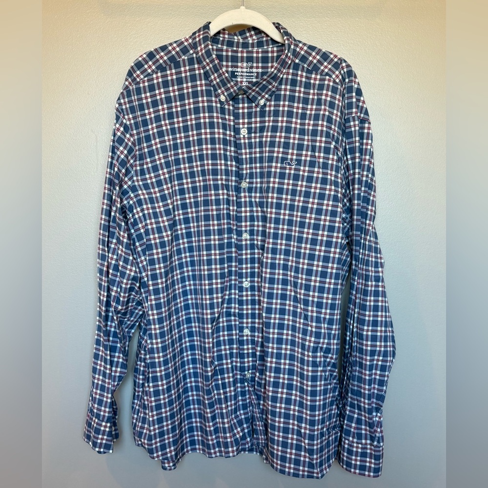 Vineyard Vines Performance XXL Classic Fit Whale Button-Down Shirt